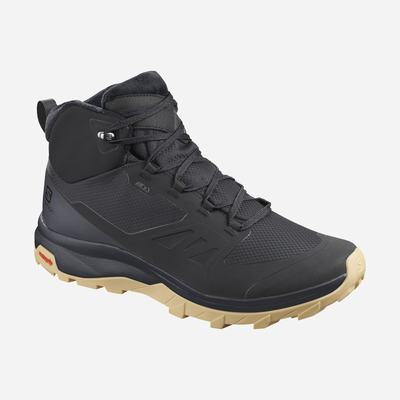 Salomon OUTSNAP CLIMASALOMON™ WATERPROOF - Miesten Talvikengät - Mustat